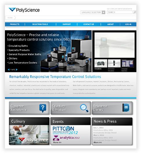 PolyScience Website Animation in Chicago