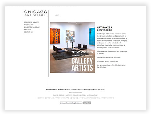 Chicago Art Source Web Database Application in Chicago